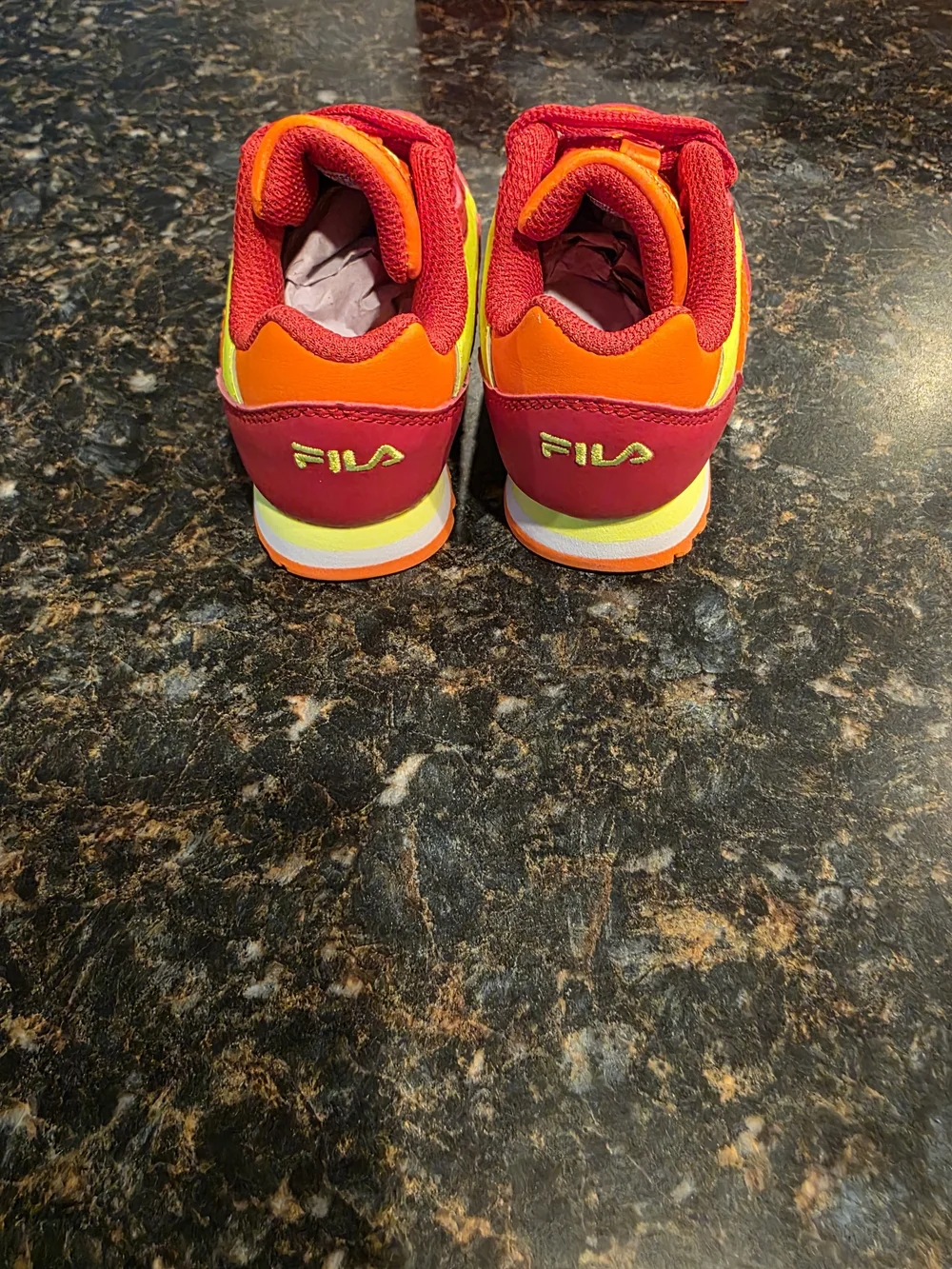 Fila Kids' Neon Orange & Pink Athletic Sneakers